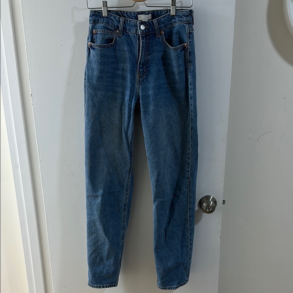 H&M Women’s Classic Blue Denim Jeans Boyfriend Cut